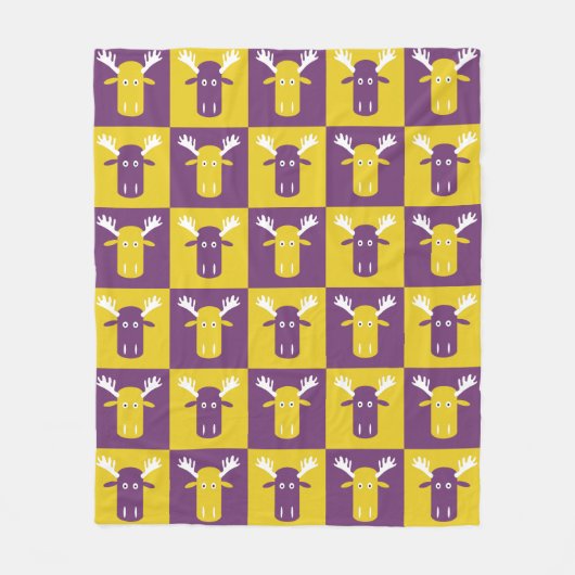 Elche Kopf Pop Kunstvlies Fleecedecke (Vorderseite)