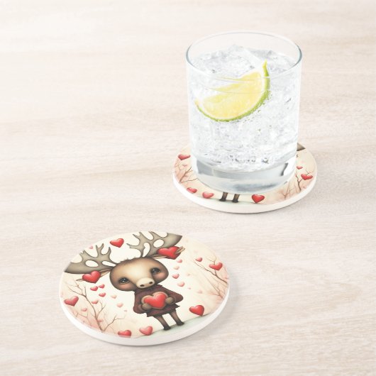 Elche Liebe 3 Getränkeuntersetzer (Seite)