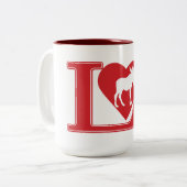 Elche Liebe Zweifarbige Tasse (Vorderseite Links)