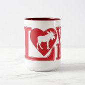 Elche Liebe Zweifarbige Tasse (Mittel)