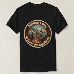Elche lieben_ New Hampshire Waldkunstwerk T-Shirt