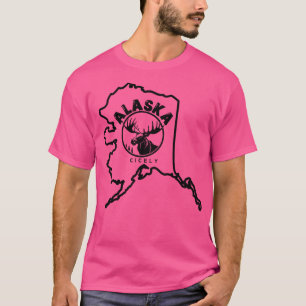 Elche LiebhaberAlaska Cicely MapNordische Expositi T-Shirt
