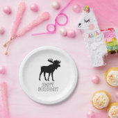 Elche Malerei Silhouette Wilderness Geburtstag Pappteller (Party)