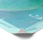 Elche, Minze, Aqua Hydrangea Poster (Ecke)