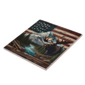 Elche mit Bergen und Flaggen Hintergrund Fliese (Seite)