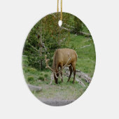 Elche mit den Samt-Geweihen Keramikornament (Rechts)