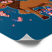 Elche mit Fireworks Sonnenbrille Hat Merica Funny Poster (Ecke)