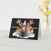 Elche mit Geburtshut Karte (Gelbe Blume)