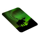 Elche mit grüner Aurora Borealis, Alaska Magnet (Rechte Seite)