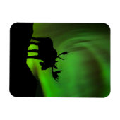 Elche mit grüner Aurora Borealis, Alaska Magnet (Horizontal)