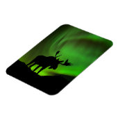 Elche mit grüner Aurora Borealis, Alaska Magnet (Linke Seite)