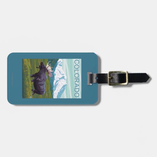 Elche mit MountainColorado Gepäckanhänger (Vorderseite horizontal)