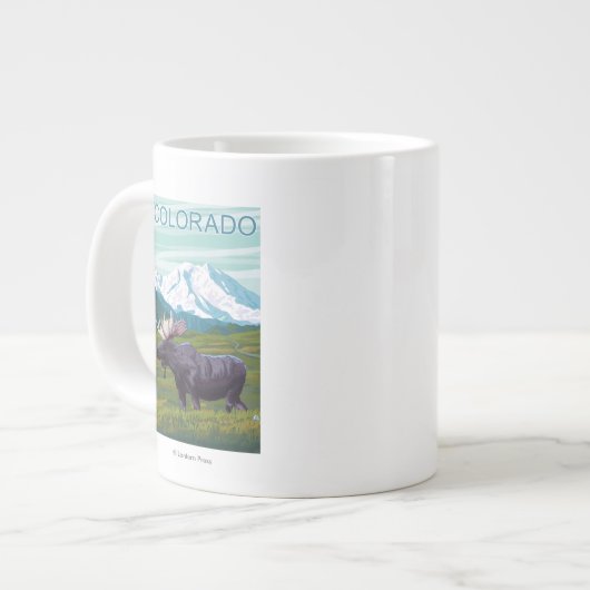Elche mit MountainColorado Jumbo-Tasse (Vorderseite Links)