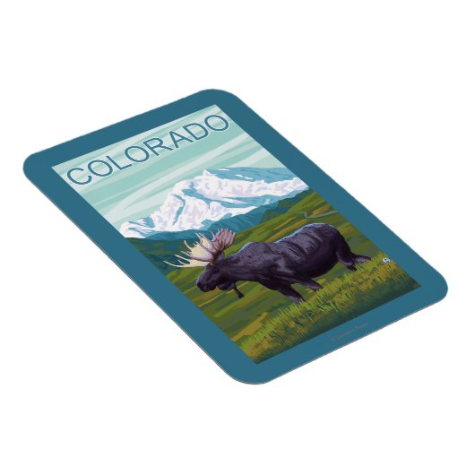 Elche mit MountainColorado Magnet (Rechte Seite)