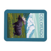 Elche mit MountainColorado Magnet (Horizontal)