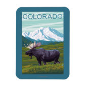 Elche mit MountainColorado Magnet (Vertikal)