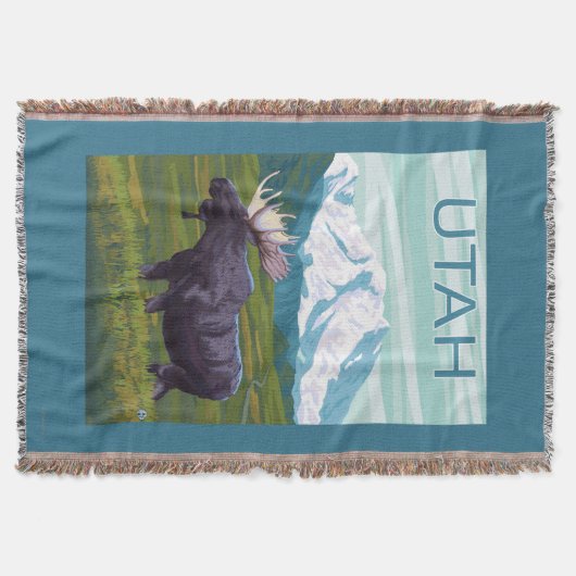 Elche mit MountainUtah Decke (Vorderseite)