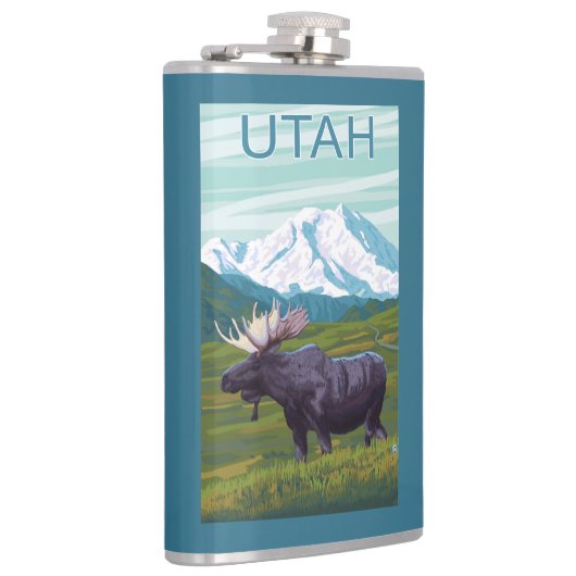 Elche mit MountainUtah Flachmann (Rechts)