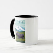 Elche mit MountainUtah Tasse (Vorderseite Links)