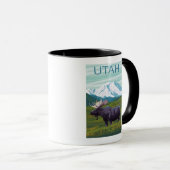 Elche mit MountainUtah Tasse (VorderseiteRechts)