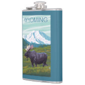 Elche mit MountainWyoming Flachmann (Links)