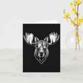 Elche mit Ski-Goggles Skifahren Snowboarden Winter Karte (Gelbe Blume)