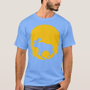 Elche Mitternachtssonne Schweden Skandinavien Nord T-Shirt