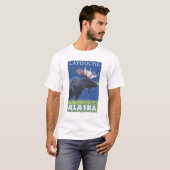 Elche nachts - Latouche, Alaska T-Shirt (Vorne ganz)
