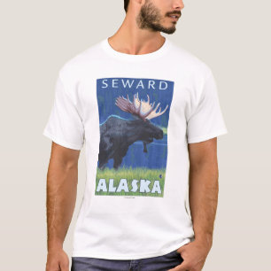 Elche nachts - Seward, Alaska T-Shirt