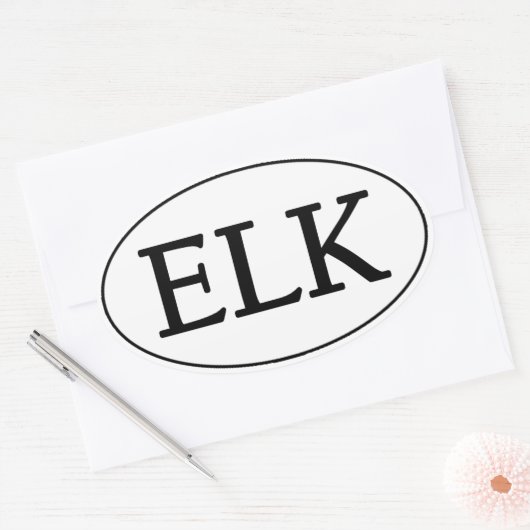 ELCHE Oval-Logo Ovaler Aufkleber (Umschlag)