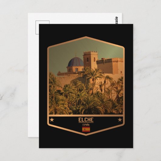 Elche Postkarte (Vorne/Hinten)