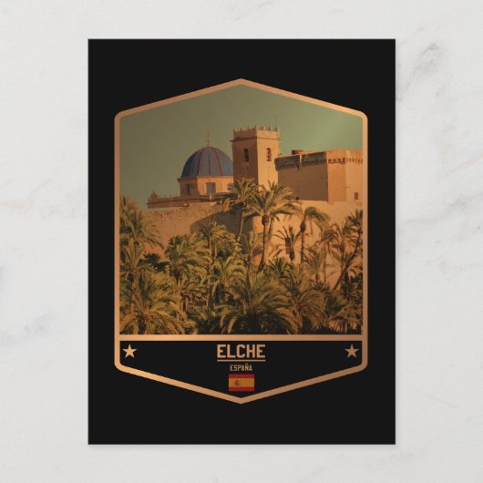 Elche Postkarte (Vorderseite)