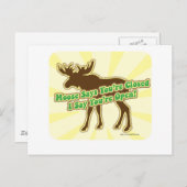 Elche sagt, du bist geschlossen! postkarte (Vorne/Hinten)