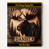 Elche Schnitzerei inmitten von Waldschatten Notizblock (Rückseite)