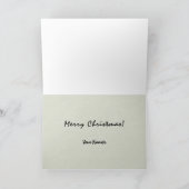 Elche Silhouette Grün und Schwarz Karo Karte (Innenseite)