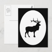 Elche Silhouette Postkarte (Vorne/Hinten)
