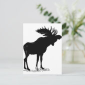 Elche Silhouette Postkarte (Stehend Vorderseite)