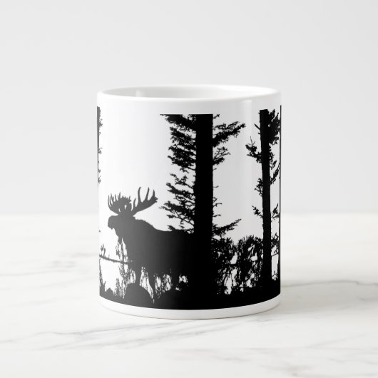 Elche Silhouette - riesige Kaffee-Tasse Jumbo-Tasse (Vorderseite)