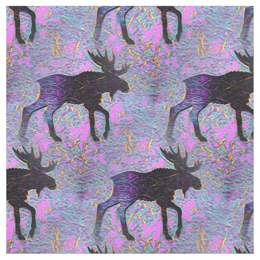 Elche Silhouette Stoff (Nahaufnahme)