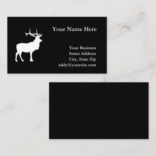 Elche Silhouette Visitenkarte (Vorne/Hinten)