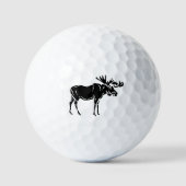 Elche Silhouette Wildtiere Golfball (Vorderseite)