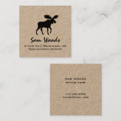 Elche Silhouette | Wildtiere im Freien Quadratische Visitenkarte (Vorne/Hinten)