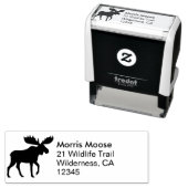 Elche Silhouette Wildtiere Rücksendeadresse Permastempel (Beispiel)