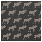 Elche Silhouetten braun und schwarz Stoff (Muster)