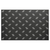Elche Silhouetten Grau und Schwarz Gemustert Stoff (Fat Quarter (45,7 x 55,9 cm))