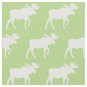 Elche Silhouetten Green Baby Stoff