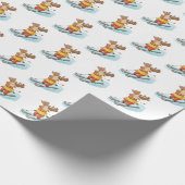 Elche Ski auf weißem Hintergrund Geschenkpapier (Ecke)