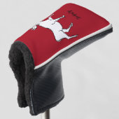 Elche Skizze mit rotem Hintergrund Golf Headcover (3/4 Vorderseite)