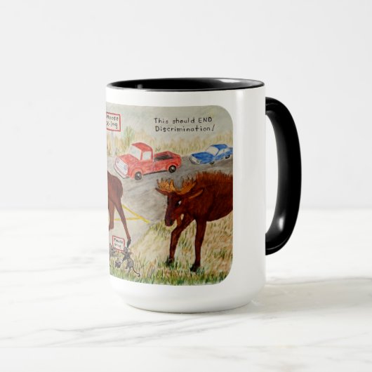 Elche Spaß Combo Tasse, 15 oz Tasse (VorderseiteRechts)