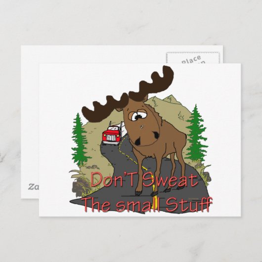 Elche Spaß Postkarte (Vorne/Hinten)